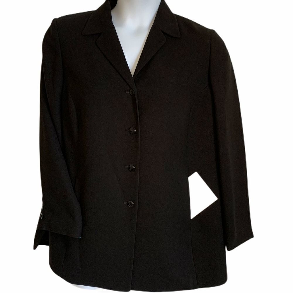 August Max Woman Black Slim Line Blazer